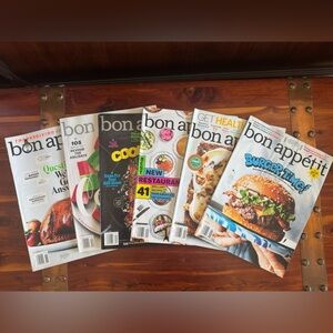 Lot of 6 Bon Appetit Cooking Magazine Back Issues 2015